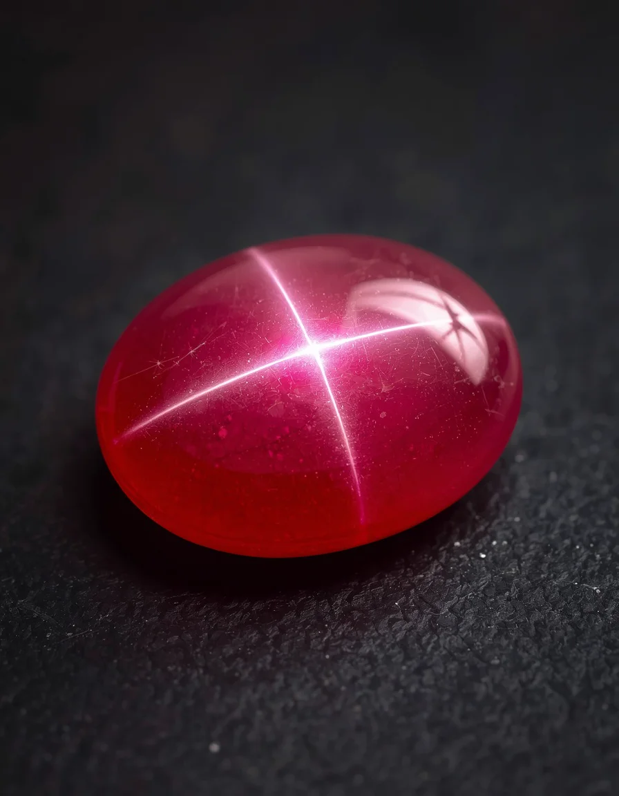 Star Ruby Vivid Pinkish Red Cabochon