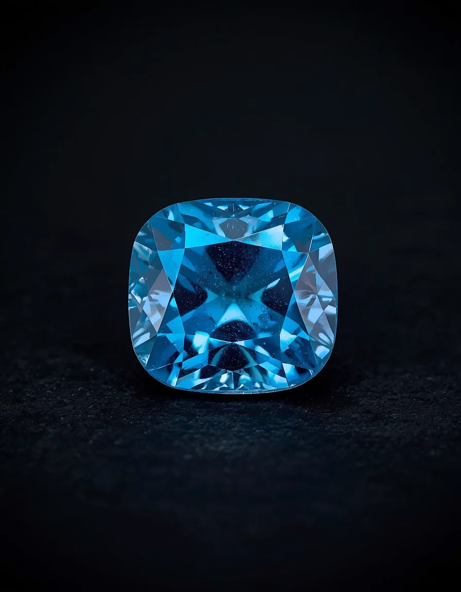 Cornflower Blue Ceylon Sapphire Cushion Cut